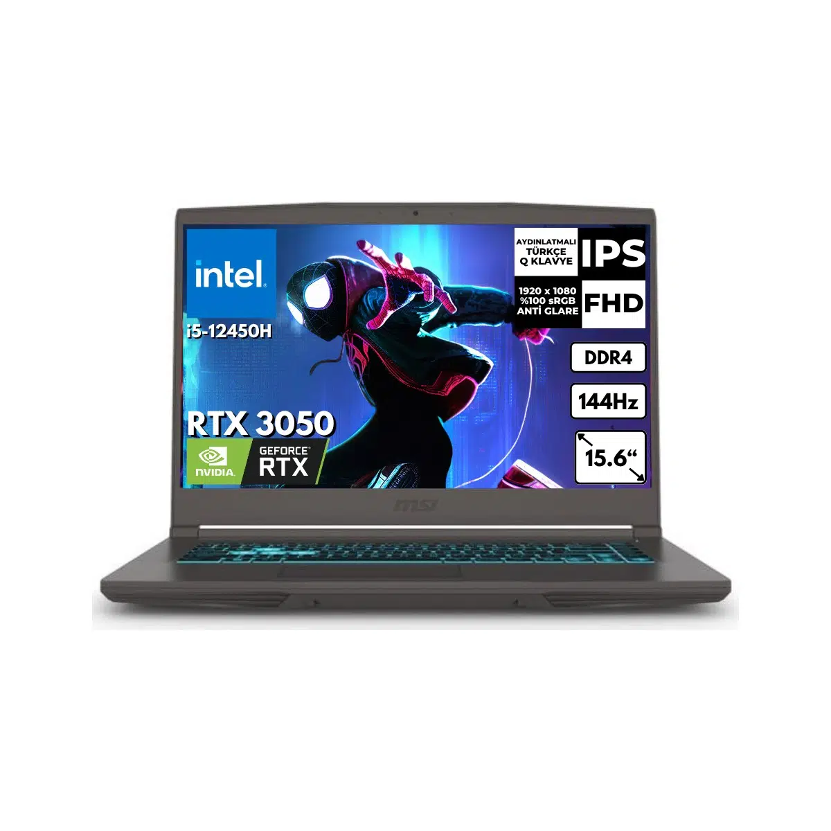 Msı Thin 15 I5-12450H 16 GB 256 GB SSD 4gb RTX3050 15.6