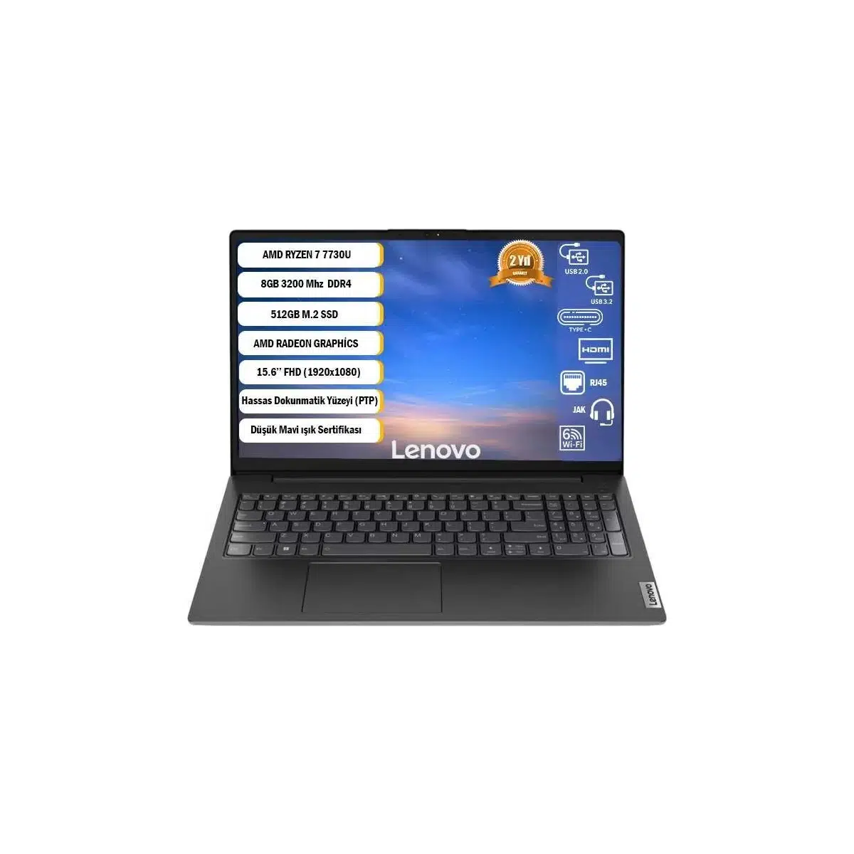 V15 G4 ABP Ryzen 7 7730U 8 GB 512 GB SSD 15.6