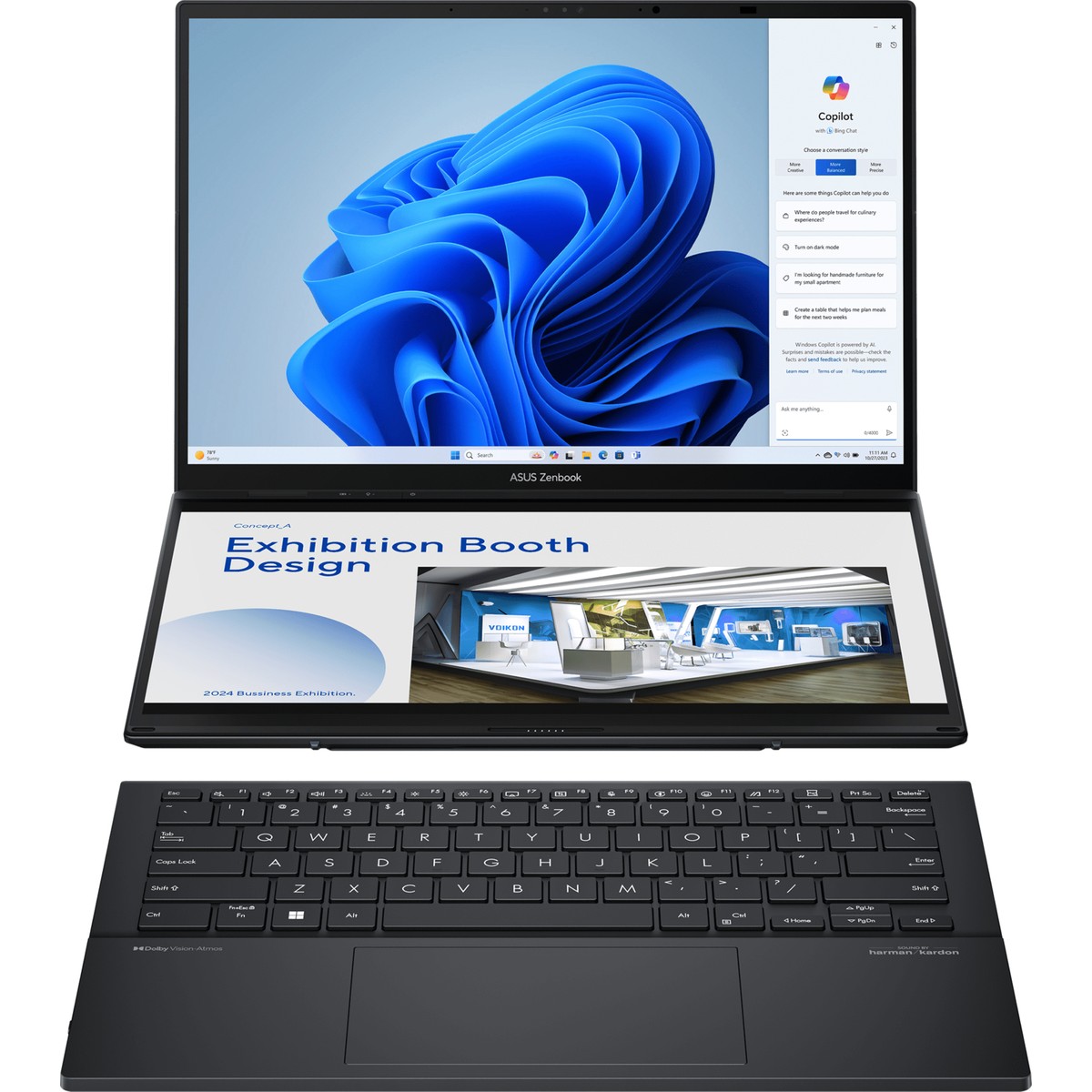 Zenbook Duo OLED (2024) Intel® Core™ Ultra 9 185H 32GB DDR5X 2 Tb SSD Intel® Arc™ Graphics 14